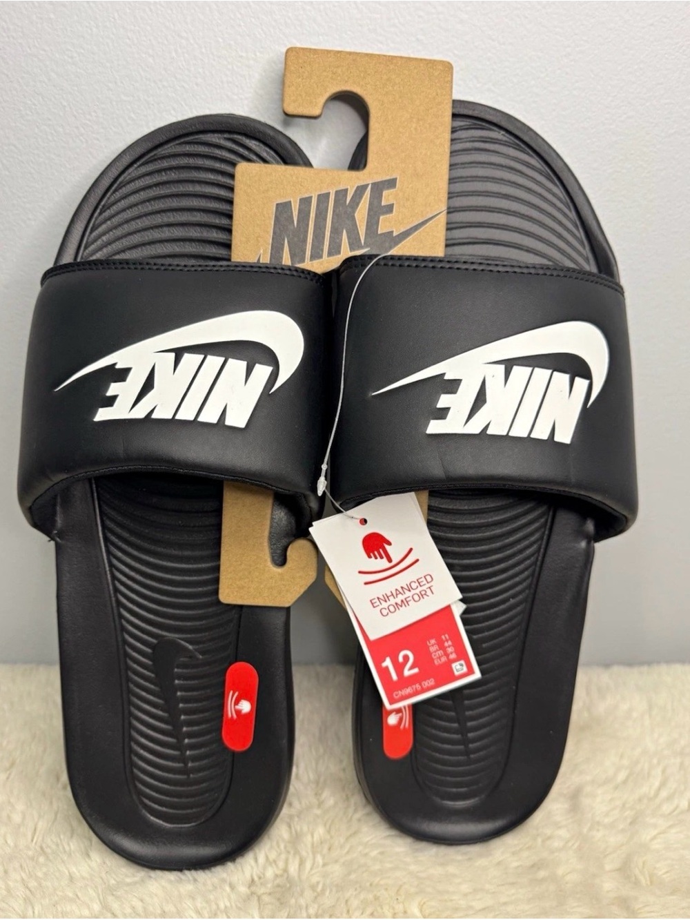 Nike Black Slides - Size 12